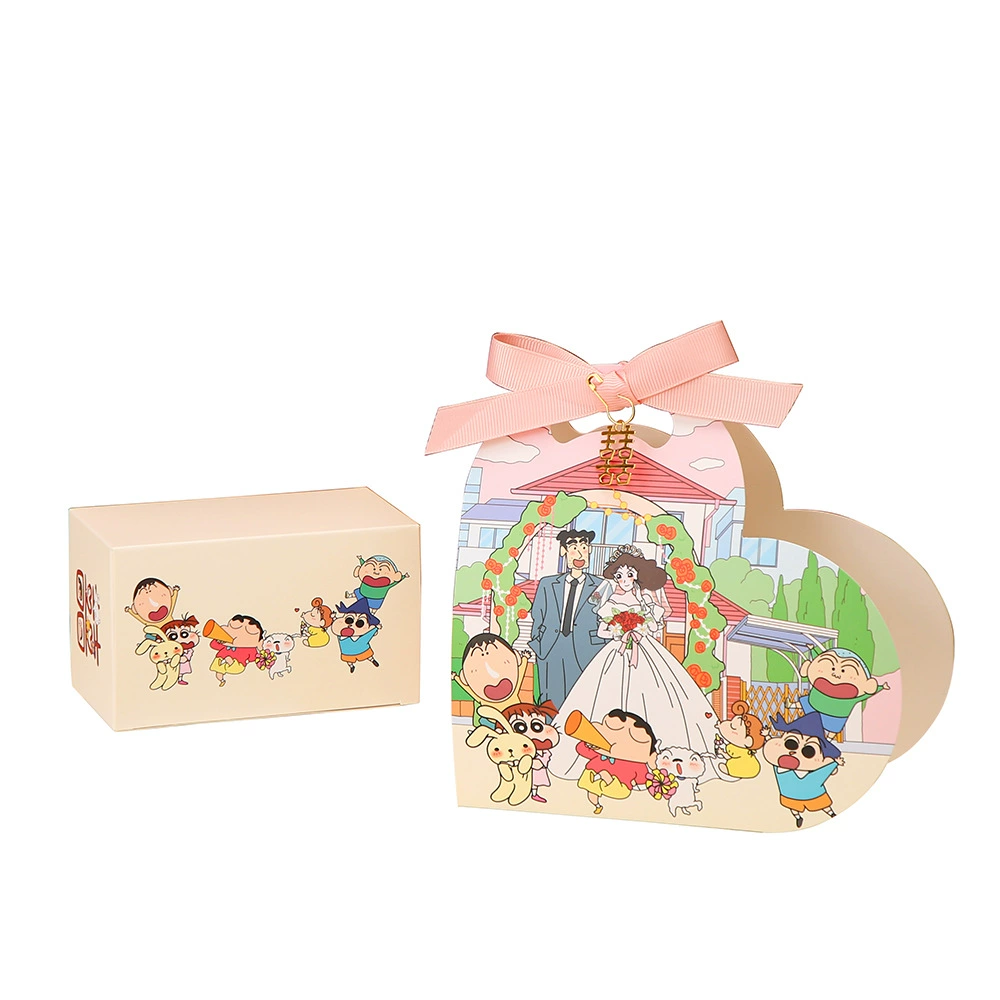 Детская ностальгия стиль Crayon Little New Handbag Creative Cartoon Knot Engagement Cute Table Candy Accompanying Gift Box Wedding Candy Carton