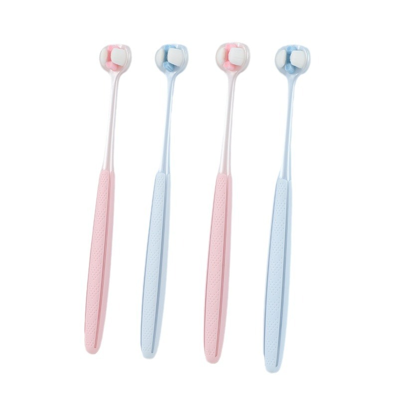 Cepillo de dientes de tres caras manejo de pelo suave 5D cabeza de cepillo adulto embarazada casera cepillo de dientes de menstruación personalizado al por mayor embarazada especial