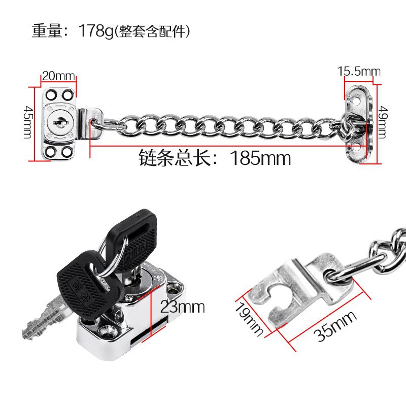 Ventana de techo cerradura ventana deslizante ventana cerradura de la puerta ventana de bloqueo de ventana deslizante pantalla cerradura de la ventana