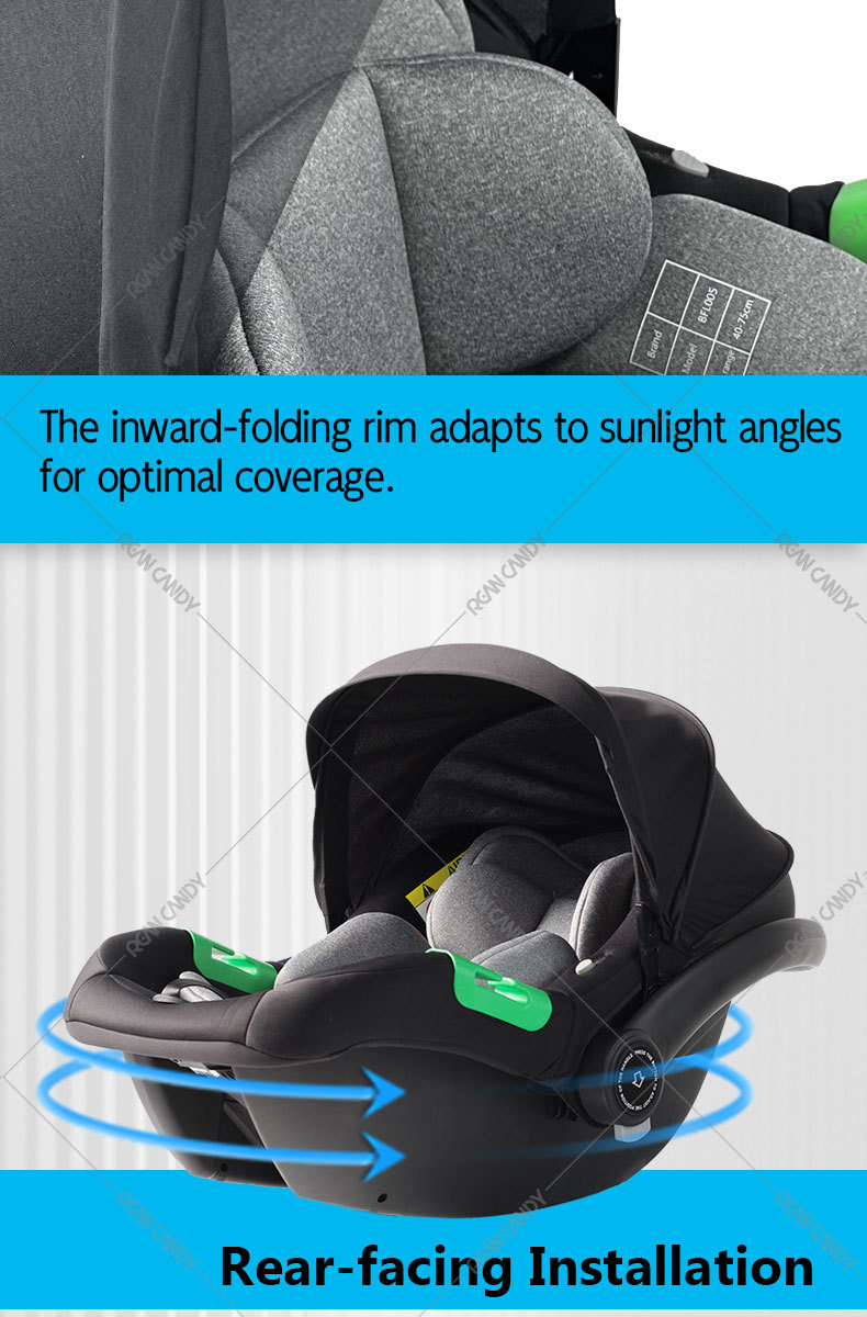 Baby Carrier I-Size Certified Kids Safety Seat Car Newborn Baby Sleeping Basket Car Portable