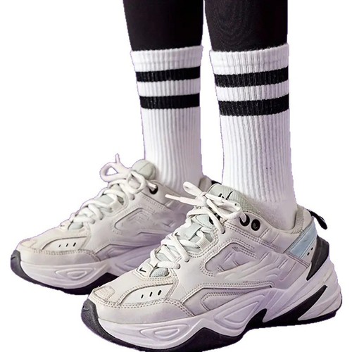 shark pants socks for women black, white and gray parallel bar mid-bar stockings internet celebrity casual sports stockings ins trend