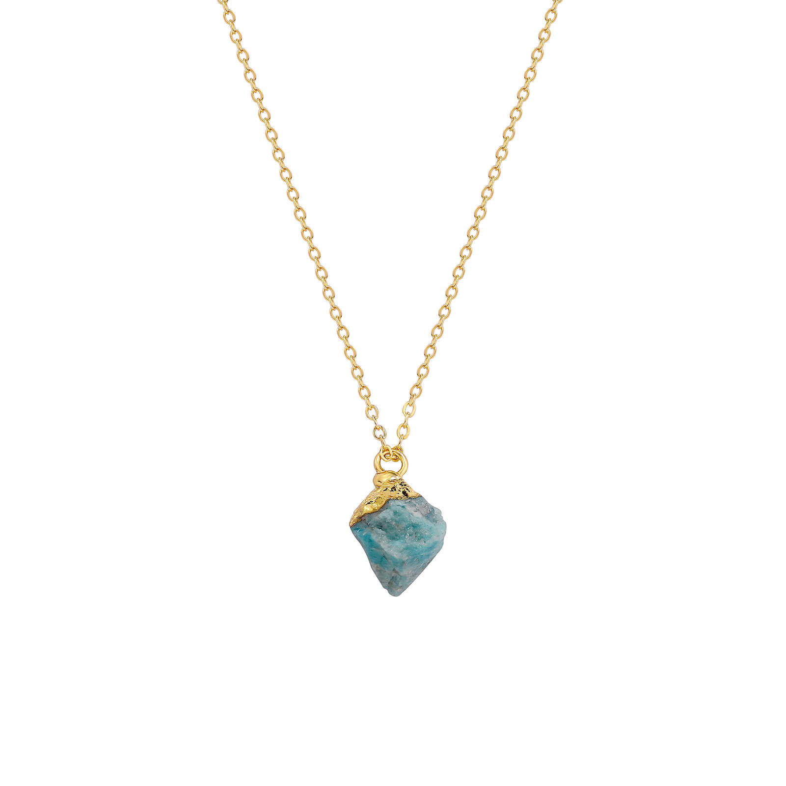 7g Weight Natural Stone Pendant Material Pendant Necklace Classification Copper Chain Material cable chain Chain Type 1 Piece Quantity Daily Occasion natural stone, Copper Material Geometric Pattern All Seasons Season Unisex Gender Simple Style Style Simple Style Geometric Natural Stone Copper Cable Chain Pendant Necklace In Bulk 13