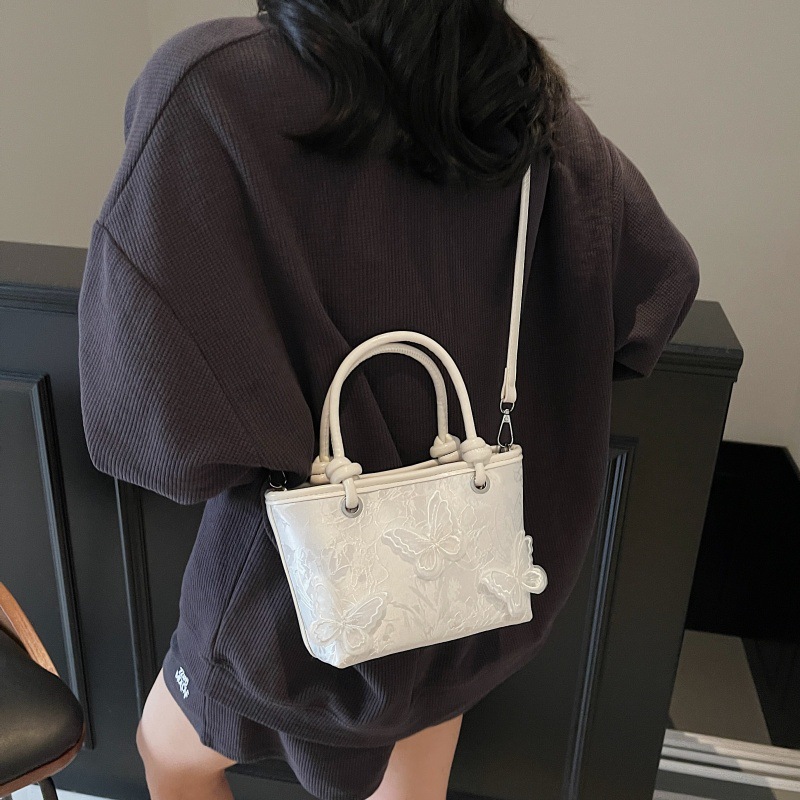 Nuevo bolso de estilo chino 2025 primavera y verano nuevo bolso de hombro de estilo chino fresco bolso de mensajero de mariposa de encaje mujer