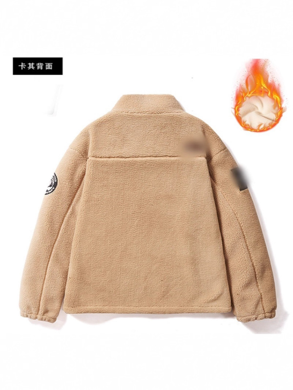 北家冬季羊羔棉服绣花logo外贸跨境品牌潮牌TF立领男情侣外套1916|undefined
