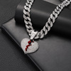 Brand metal pendant, fashionable necklace suitable for men and women, jewelry hip-hop style, European style, diamond encrusted