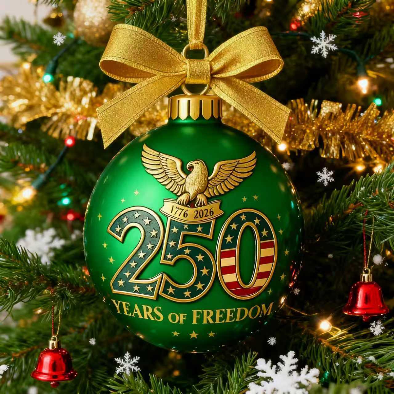 Ornamento transfronterizo 250 aniversario de Estados Unidos 250 aniversario de la Campana de la Libertad Acrílico conmemorativo