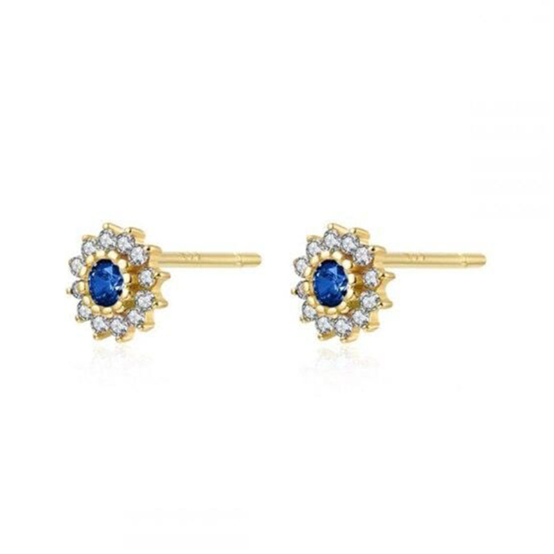 Zircon Inlay Material Drop Earrings, Ear Studs Classification 1 Pair Ins Style Simple Style Leaf Star Flower Copper Plating Inlay Zircon Drop Earrings Ear Studs