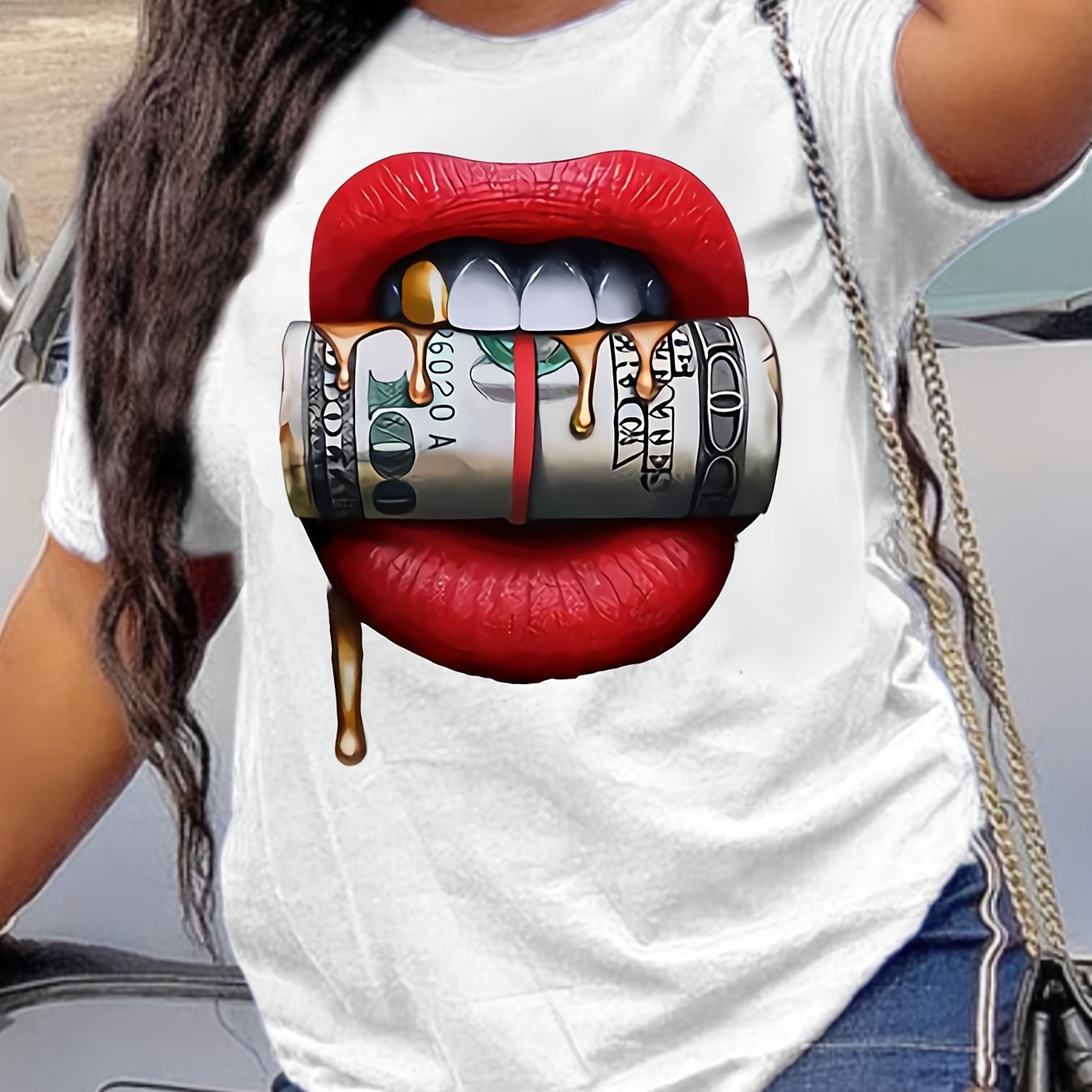 115g Weight Wholesale Women's Streetwear Printing Letter Short Sleeve Printing T-Shirts