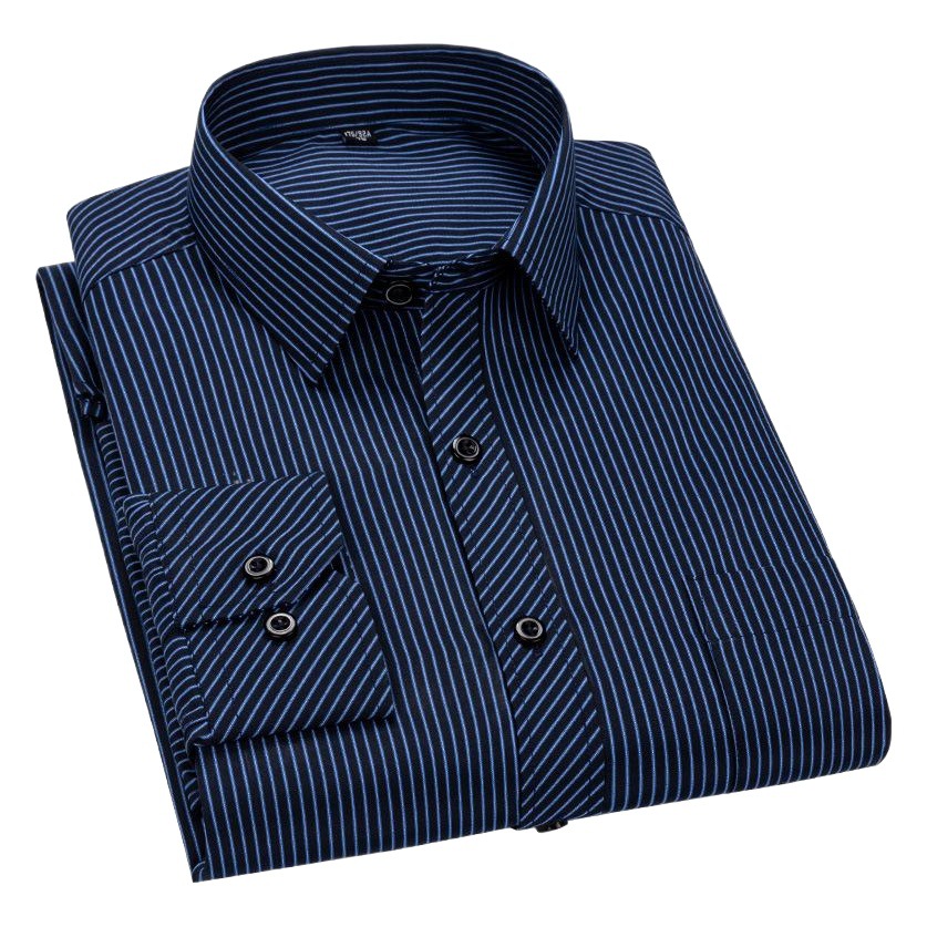 Camisa de rayas de mediana edad al por mayor de los hombres de negocios más tamaño camisa suelta camisa de los hombres de moda camisa de manga larga