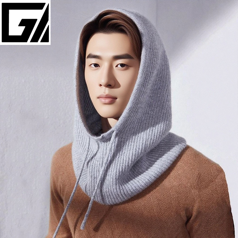 Windproof and Warm Winter Scarf Neck Warmer Hoodie Men's Balaclava Outdoor Thermal Neck Gaiter Men