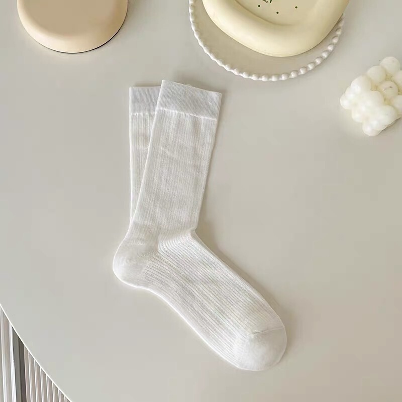 女性用夏用ソックス、薄手のミッドカーフソックス、韓国風純綿パイルソックス、卸売スイートスタイル中空メッシュストッキング、トレンディソックス|undefined