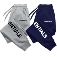 Трансграничные essentials буквенные принты мода шнурок повседневные брюки длинные брюки мужские и женские спортивные брюки с плюшевыми брюками