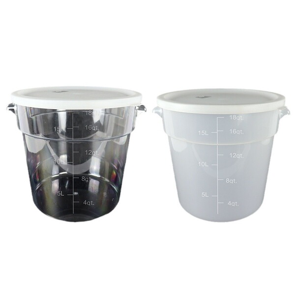 Food-grade plastic transparent round storage bucket ice powder sugar…
