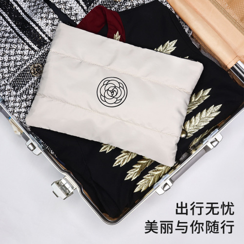 New Camellia Small Fragrance Hand Cosmetic Bag Large Capacity High-Looking Portable Cosmetic Bag Travel Toiletries Bag