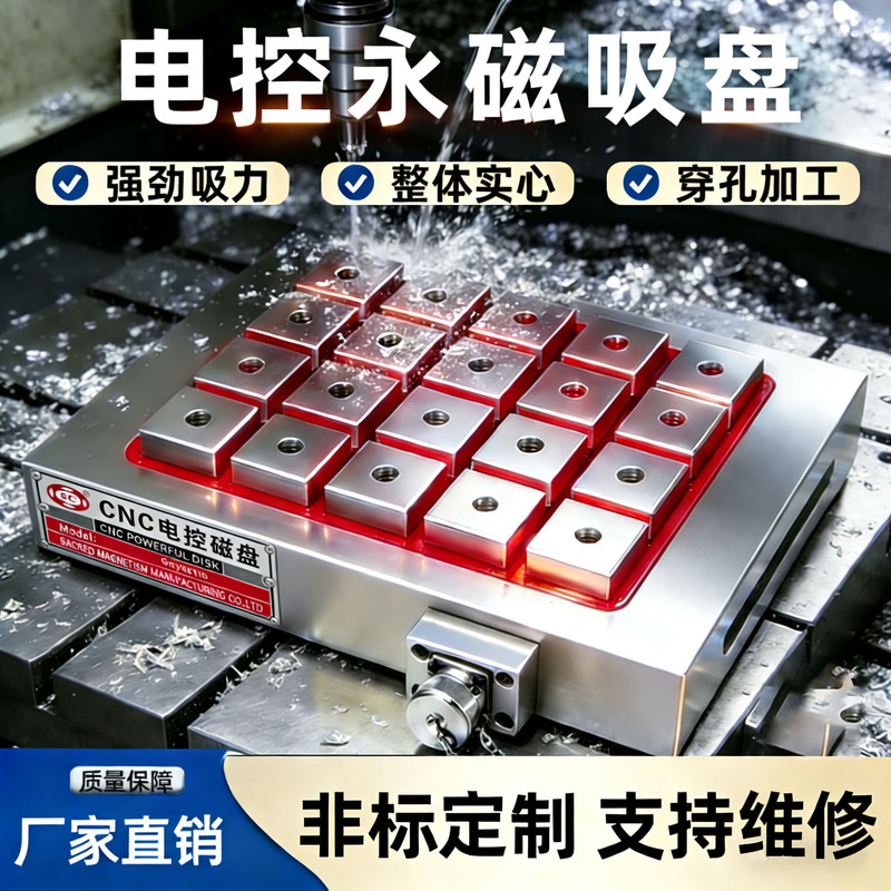 High-precision electronically controlled permanent magnet chuck for CNC milling machine mold processing, waterproof and oil-proof electromagnetic disc wholesale High-precision electronically controlled permanent magnet chuck for CNC milling machine mold processing, waterproof and oil-proof electromagnetic disc wholesale
