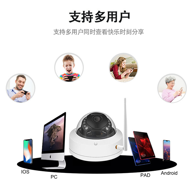 WIFI1080P kızılötesi gece görüşlü güvenlik kamerası 5MP patlamaya dayanıklı kubbe kamera akıllı güvenlik ev kullanımı