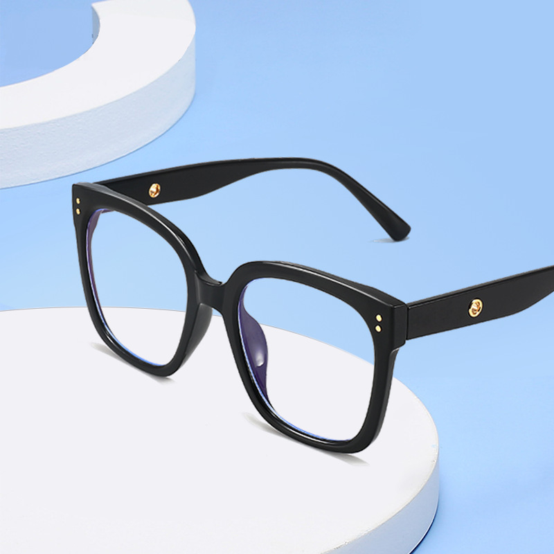 2021Jennie same style KUKU box anti-blue light glasses female street shot big face slimming with myopia frame wholesale 2021Jennie same style KUKU box anti-blue light glasses female street shot big face slimming with myopia frame wholesale
