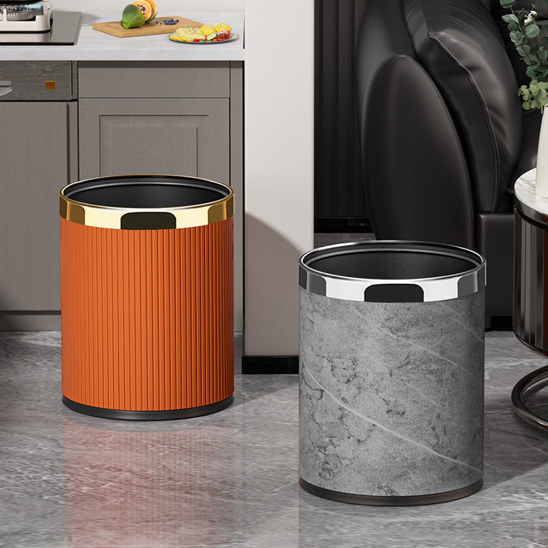 Trash Can for Home Living Room, Light Luxury, High-End Hotel, Creative and Simple, Kitchen, Bedroom, Toilet, Office, Large Commercial Use Trash Can for Home Living Room, Light Luxury, High-End Hotel, Creative and Simple, Kitchen, Bedroom, Toilet, Office, Large Commercial Use