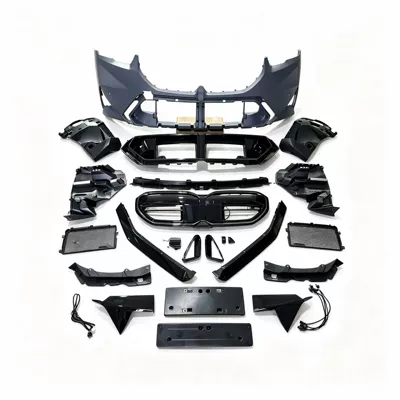 Suitable for 2024 BMW 5 Series G60G68 modified to M5, including front and rear bumpers, M5 front grille, rear bumper, side skirts, and exhaust (Big Surrounded) - m5-front-bumper-illuminated-grille-not-compatible-with-i5