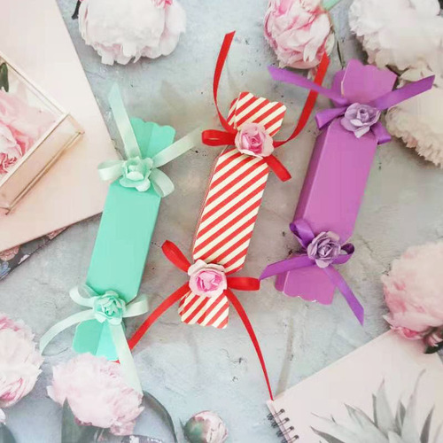 Creative wedding supplies vase fish tail fruit wedding candy box high-end double-head packaging candy paper box wholesale