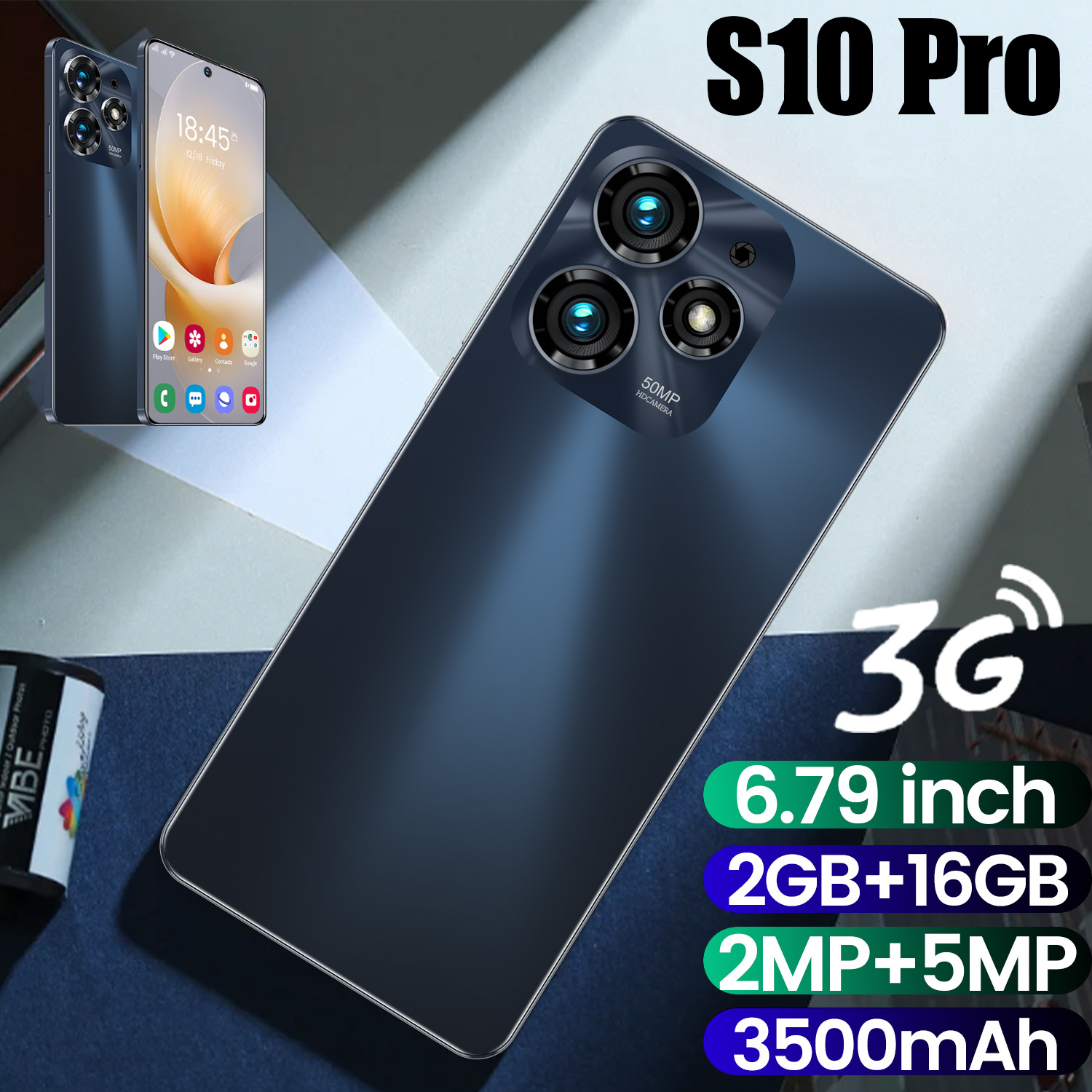Cross-border mobile phone S10 Pro 6.79-inch incell large screen 2+16) memory all-in-one machine factory ozon hot sale