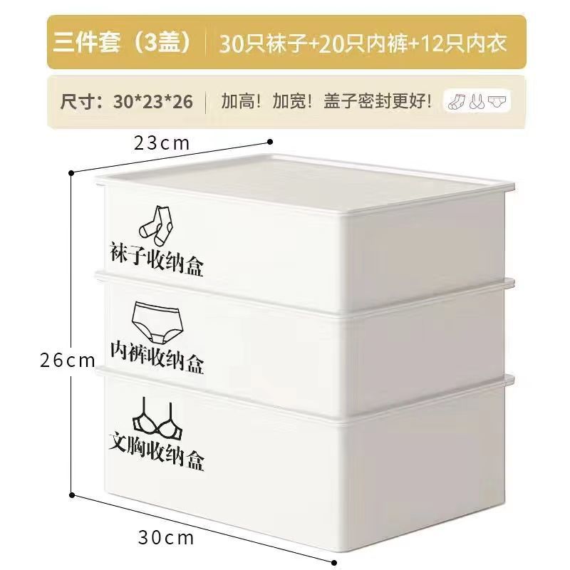 문라이트 화이트 [대용량+곰팡이방지, 방충] - 가성비 3종세트 [속옷+양말+속옷] + 스티커