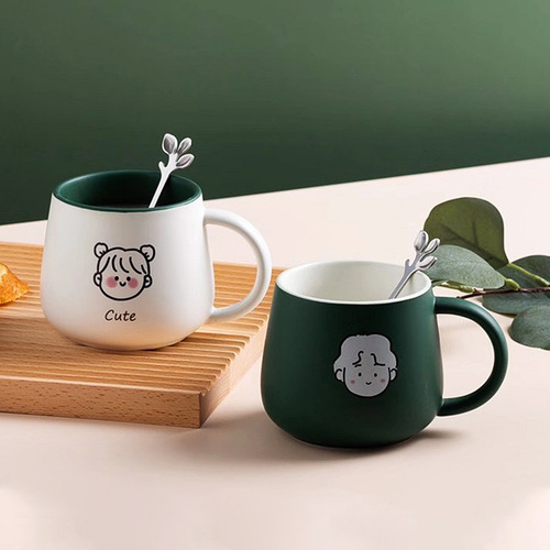 陶瓷杯子马克杯创意个性情侣喝水牛奶咖啡杯家用办公室早餐杯茶杯