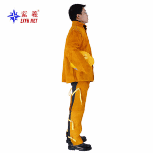 Ziqi ZXFH.NET argon arc welding split clothing pure cowhide protective clothing arc clothing workshop welding work clothes protection