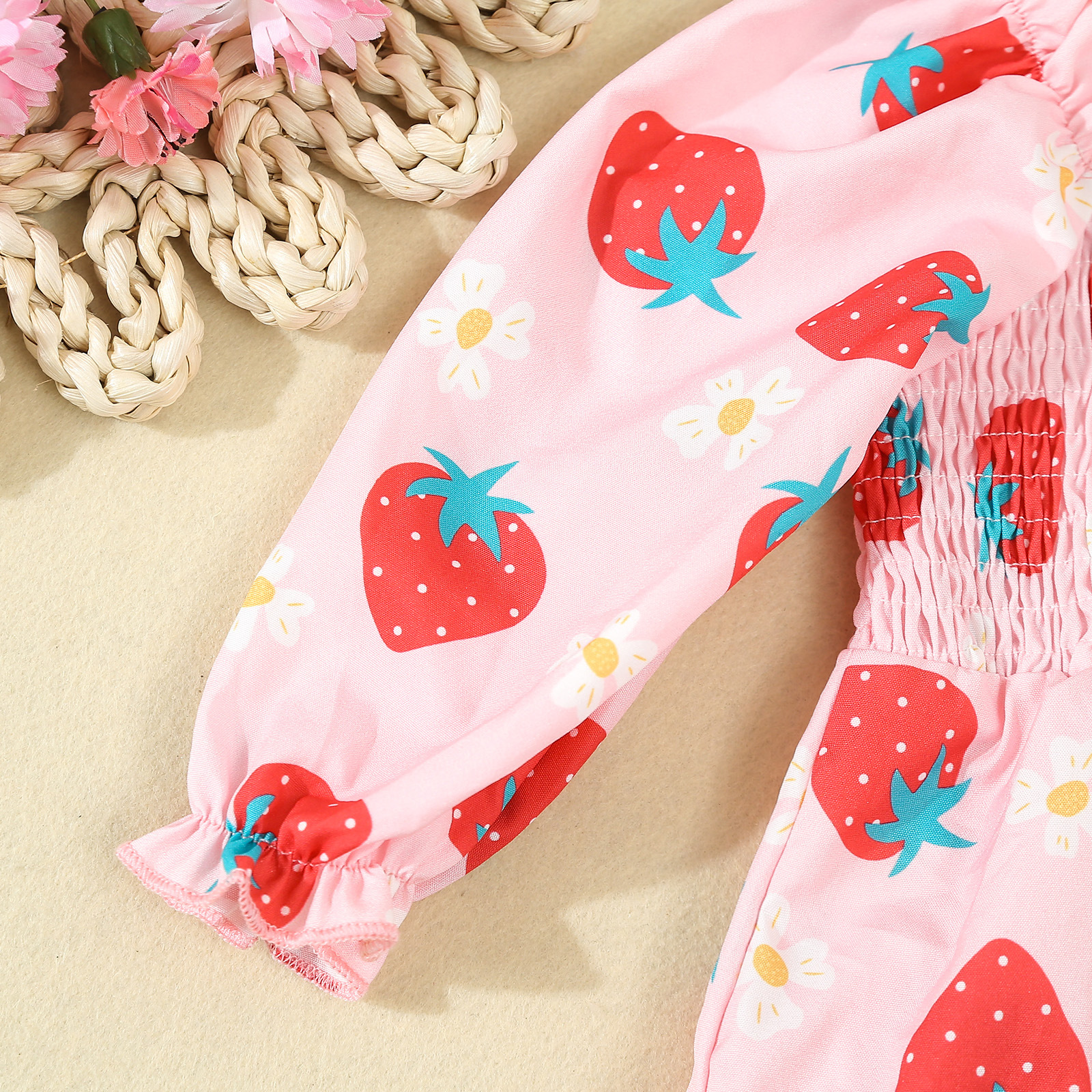 Baby romper kjole med hårbånd til piger forår og efterår_voghion.com