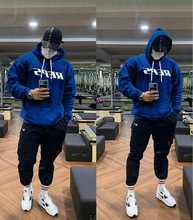 肌肉搭档健身卫衣潮牌套头连帽衫宽松训练运动跑步服新款一件代发