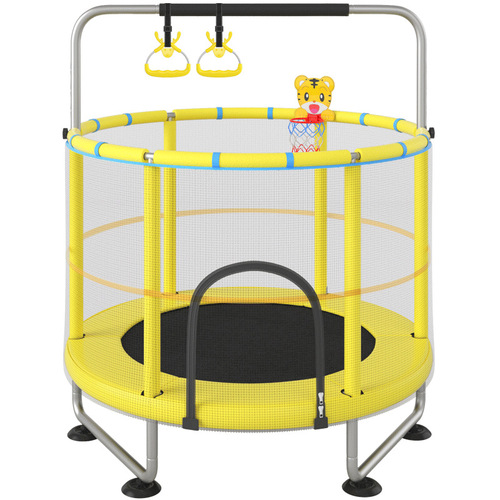 Trampoline Home Use Children's Indoor Baby Bounce Bed Kids Adult Fitness With Safety Net Family Toy Jumping Mat