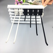 加粗黑色白色槽板钩铝合金板挂钩单钩超市货架挂钩厂家零售