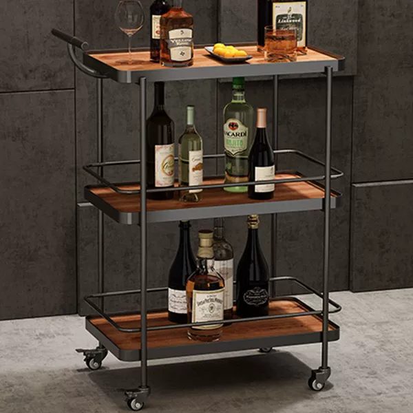 Factory Customized Cross-Border Cart Customized Size Color Style Mobile Dining Cart Home Hotel Iron Metal Side Table
