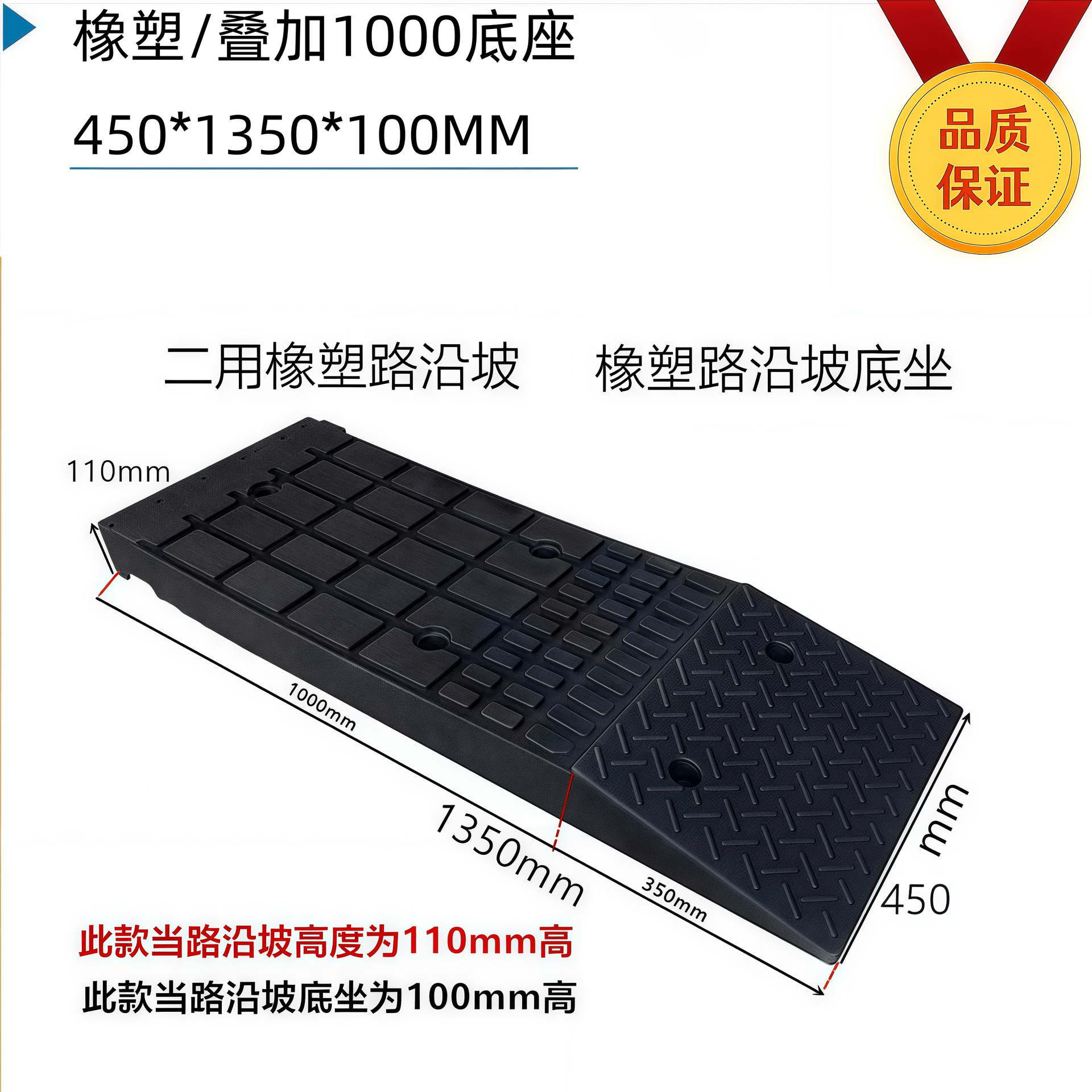 Placa de almohadilla de pendiente de escalón, umbral para el hogar, bloque de goma de la carretera, pendiente de la carretera, puerta de entrada, alfombra antideslizante de la escalera