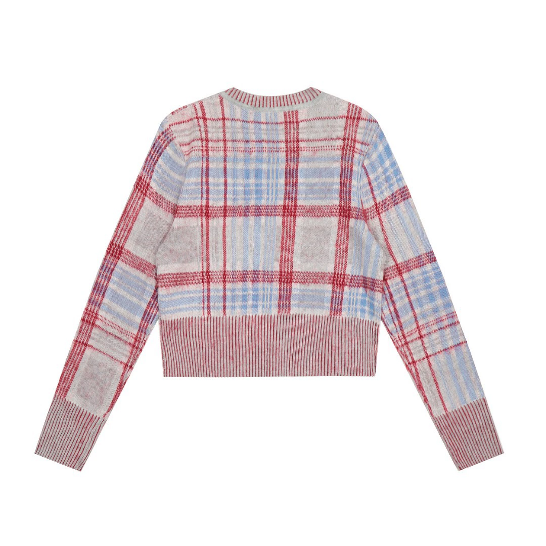 Кардиган (Vivienne Westwood) в клетку, укороченный свитер с застежкой спереди, размеры S–L