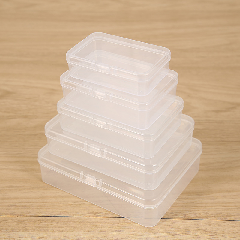 Quality pp plastic box rectangular transparent small packing box display stationery fishing gear storage plastic box
