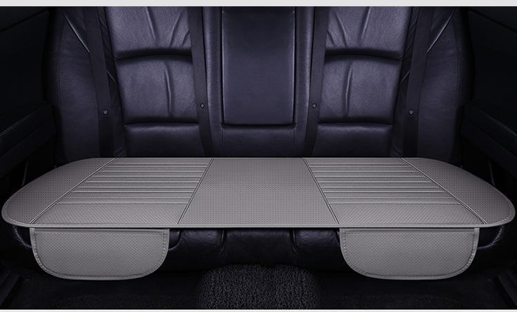 Seat cushion, seat cover: Universal Leather Seat Cover - rear-single-piece-without-bamboo-charcoal-grey