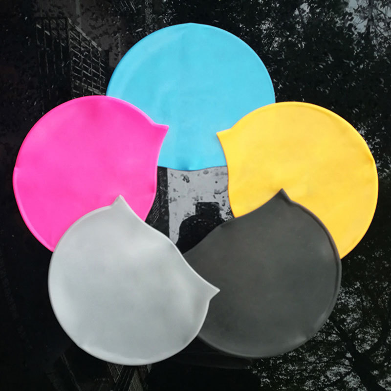 Gorro de natación de las mujeres Pelo Largo impermeable no apriete gorro de natación de silicona para hombres gorra de natación de moda para niños grande soporte LOGO