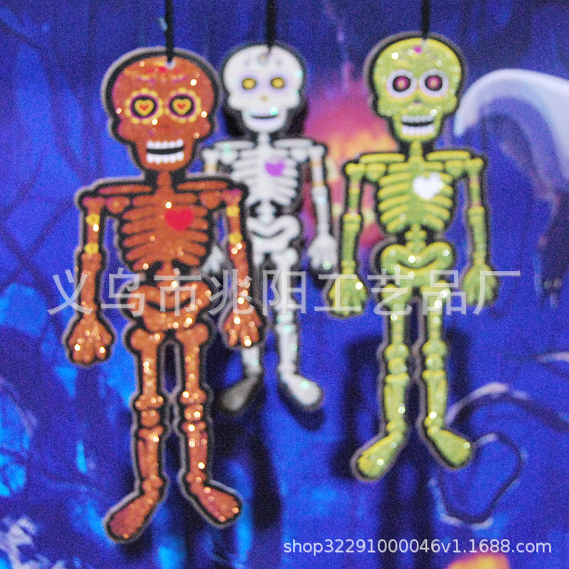 Halloween nuevo jardín calabaza madera polvo colgante fantasma Festival casa embrujada horror atmósfera decorativa cráneo colgante