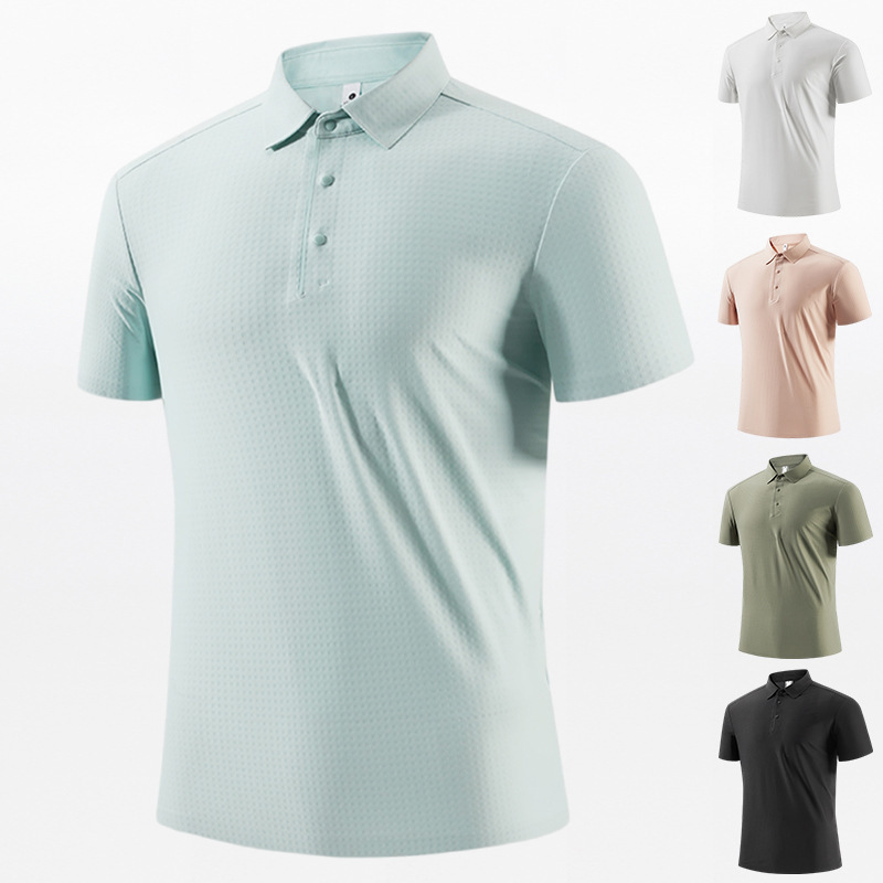 Big Brand Replacement Business Sports Polo Shirt Golf Quick-Drying Clothing High-End Fashion Running Casual Men's T-Shirt