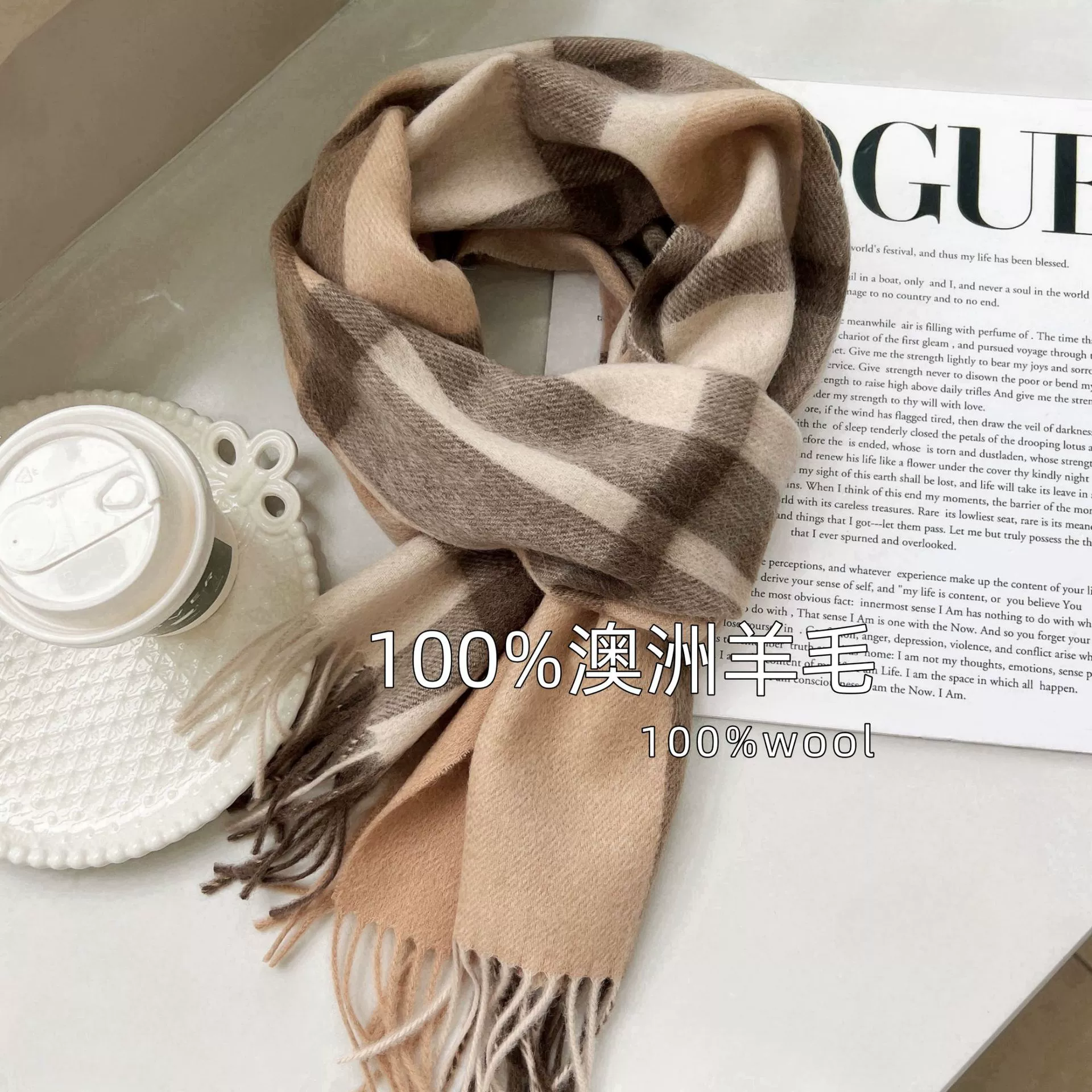 Atmospheric winter universal keep warm scarf, Korean style