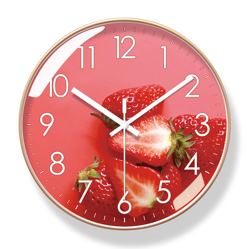 Reloj de pared 6091 para hotel/restaurante/supermercado de frutas, reloj de pared moderno silencioso de barrido de segundos, reloj de cuarzo de larga duración
