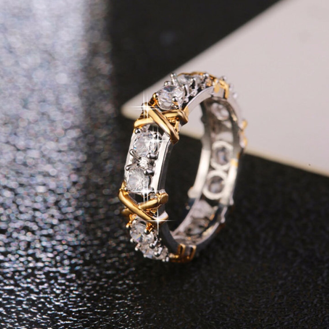 Elegant Streetwear Geometric Alloy Plating Inlay Zircon Women's Rings display picture 2