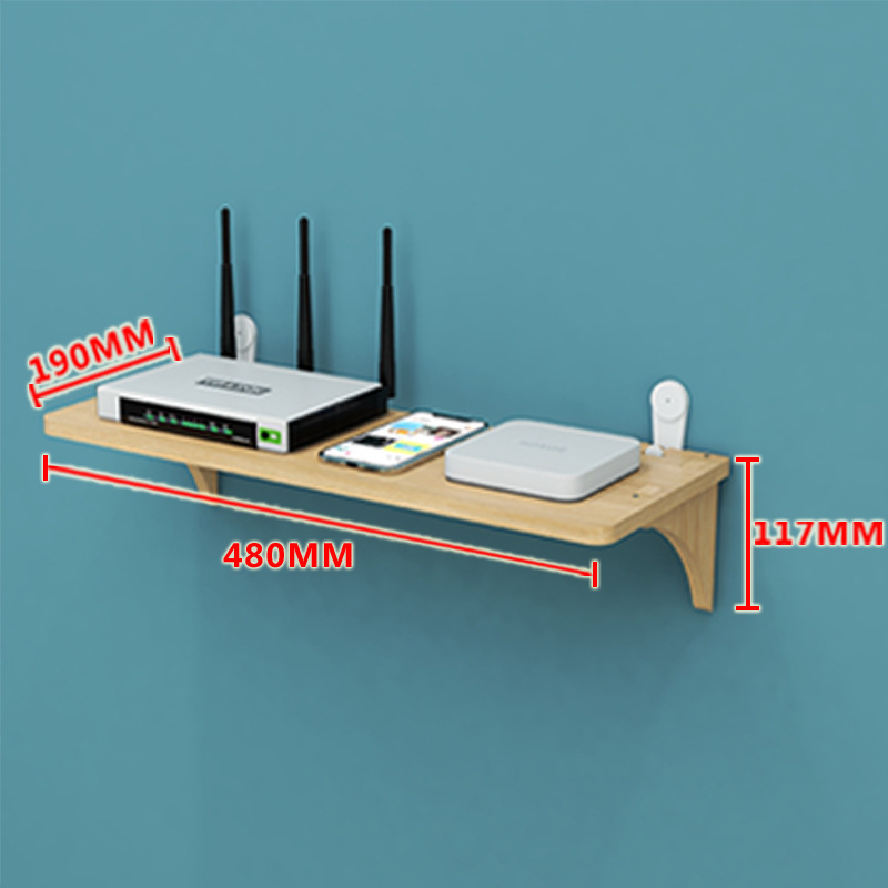 Pared de la sala de estar de madera maciza TV set-top box router rack cabecera pared partición pared colgante soporte punch-libre