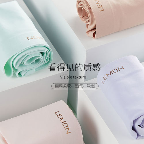 Lemon Boutique One Piece Ice Silk Seamless Panties Women's Cool Breathable Mid-waist Briefs Five-Piece Box