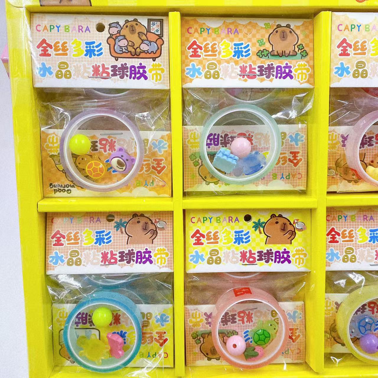 Nuevo hilo de oro colorido cinta adhesiva de cristal bola diy adhesiva bola accesorios de dibujos animados adhesiva mano desnuda cinta adhesiva dibujada dos lotes