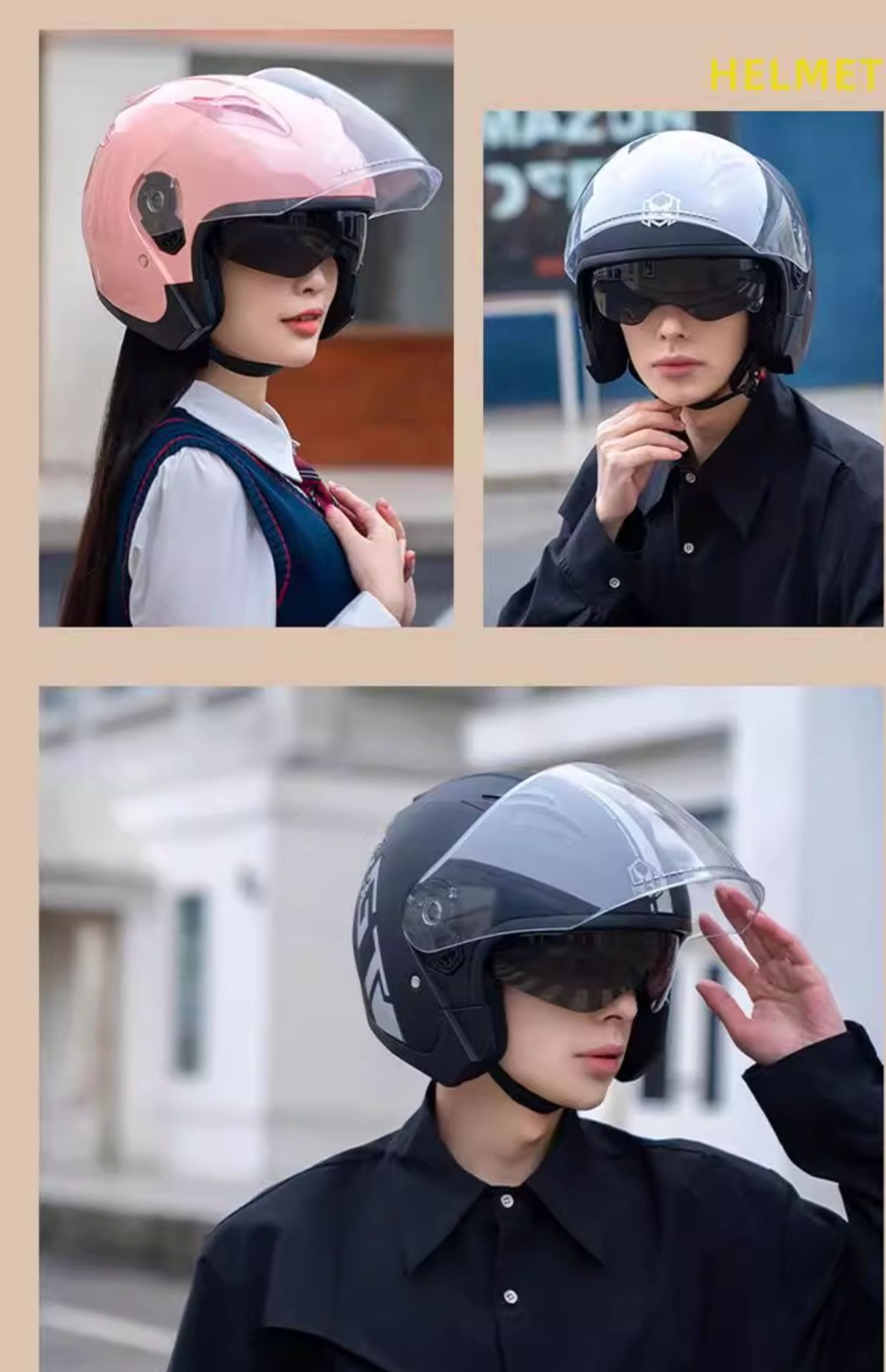 Helmet for Women, Electric Scooter, Universal, 3C Certified
