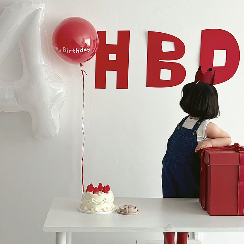 Red Felt Birthday Backdrop For Children's Party Decorations And Photo Props First Birthday Decor_voghion.com