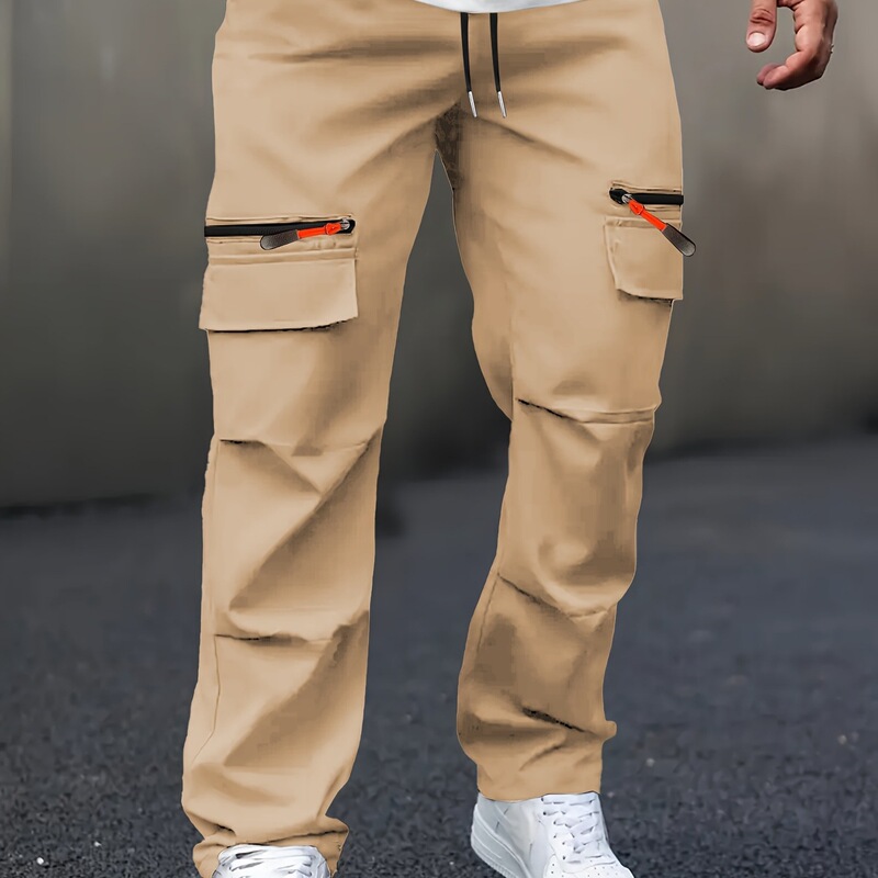 Popular Cross-Border Men's Pants for Spring and Autumn, Trendy Brand Loose American-Style Foreign Trade Casual Cargo Pants, Jogger Pants