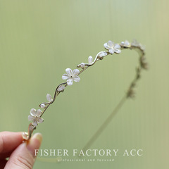 溫柔仙女珍珠發箍 森系百搭頭箍 簡約細款外出頭窟飾品超仙發卡子